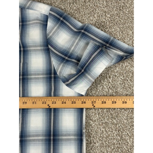 511 Tactical Shirt Mens Extra Large Blue Plaid  Button Up Snap Short Sleeve XL - Picture 6 of 8